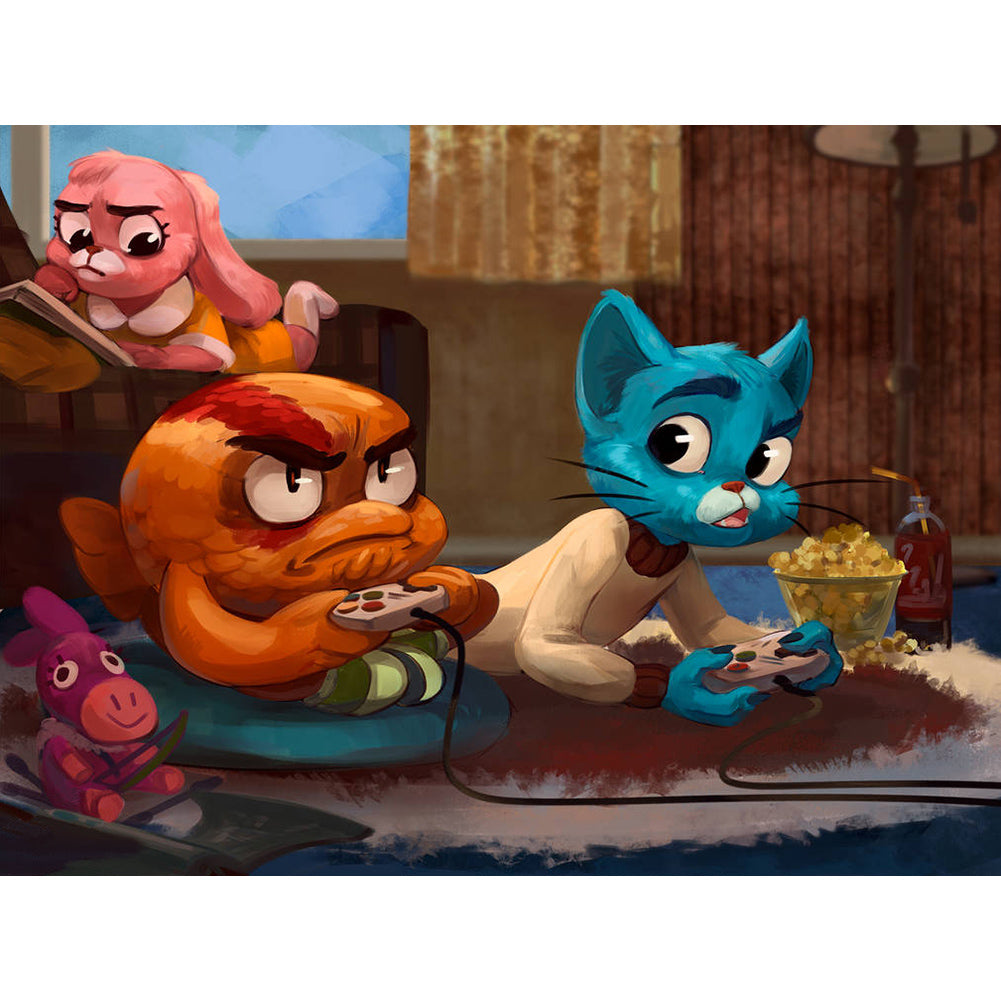 Diamond Painting - Full Round - The Amazing World Of Gumball (30*40CM)