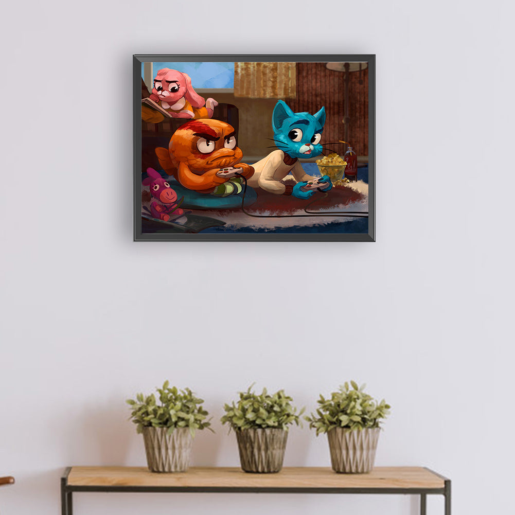 Diamond Painting - Full Round - The Amazing World Of Gumball (30*40CM)