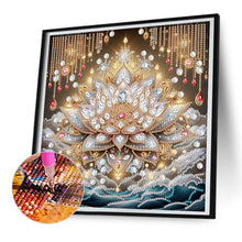 Load image into Gallery viewer, Diamond Painting - Partial Special Shaped - Lotus (30*30CM)
