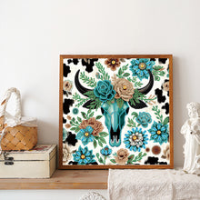 Load image into Gallery viewer, Diamond Painting - Partial Special Shaped - Indian Cow Skull (30*30CM)
