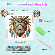 Load image into Gallery viewer, Diamond Painting - Partial Special Shaped - Indian Shield (30*30CM)
