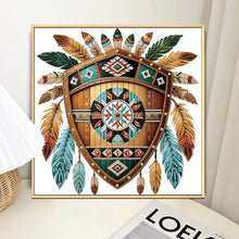 Load image into Gallery viewer, Diamond Painting - Partial Special Shaped - Indian Shield (30*30CM)
