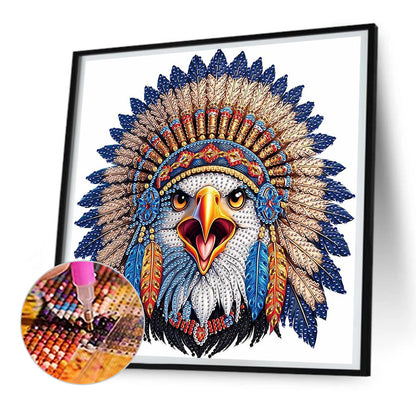 Diamond Painting - Partial Special Shaped - Indian Eagle (30*30CM)