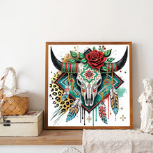 Load image into Gallery viewer, Diamond Painting - Partial Special Shaped - Indian Cow Skull (30*30CM)
