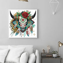 Load image into Gallery viewer, Diamond Painting - Partial Special Shaped - Indian Cow Skull (30*30CM)
