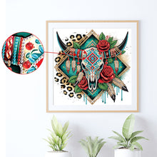 Load image into Gallery viewer, Diamond Painting - Partial Special Shaped - Indian Cow Skull (30*30CM)
