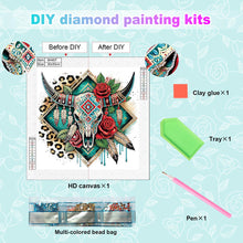 Load image into Gallery viewer, Diamond Painting - Partial Special Shaped - Indian Cow Skull (30*30CM)
