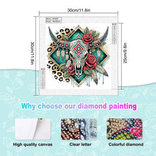 Load image into Gallery viewer, Diamond Painting - Partial Special Shaped - Indian Cow Skull (30*30CM)
