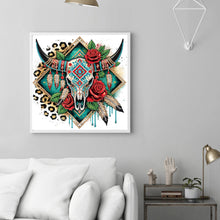 Load image into Gallery viewer, Diamond Painting - Partial Special Shaped - Indian Cow Skull (30*30CM)
