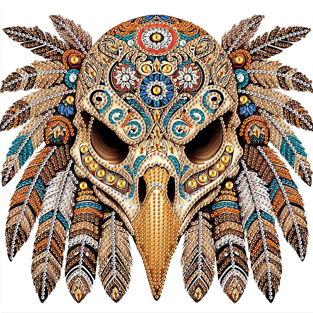 Diamond Painting - Partial Special Shaped - Indian Eagle Skull (30*30CM)