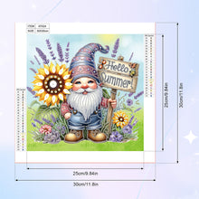 Load image into Gallery viewer, Diamond Painting - Partial Special Shaped - Summer Gnome (30*30CM)
