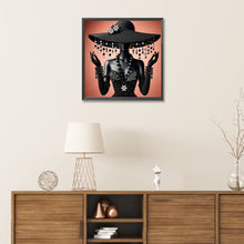 Load image into Gallery viewer, Diamond Painting - Partial Special Shaped - Elegant Hat Lady (30*30CM)
