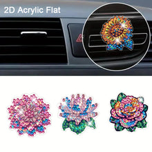 Load image into Gallery viewer, 4pc Flower Animal DIY Diamond Painting Car Air Vent Clip Air Freshener for Adult
