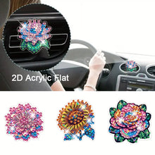 Load image into Gallery viewer, 4pc Flower Animal DIY Diamond Painting Car Air Vent Clip Air Freshener for Adult
