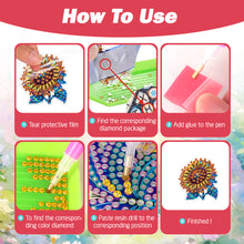 Load image into Gallery viewer, 4pc Flower Animal DIY Diamond Painting Car Air Vent Clip Air Freshener for Adult
