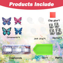 Load image into Gallery viewer, 4pc Flower Animal DIY Diamond Painting Car Air Vent Clip Air Freshener for Adult
