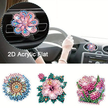 Load image into Gallery viewer, 4pc Flower Animal DIY Diamond Painting Car Air Vent Clip Air Freshener for Adult
