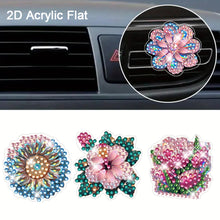 Load image into Gallery viewer, 4pc Flower Animal DIY Diamond Painting Car Air Vent Clip Air Freshener for Adult
