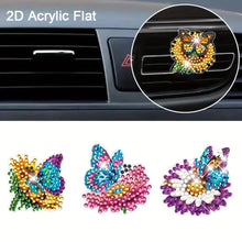 Load image into Gallery viewer, 4pc Flower Animal DIY Diamond Painting Car Air Vent Clip Air Freshener for Adult
