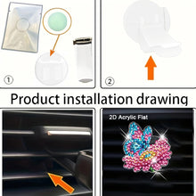 Load image into Gallery viewer, 4pc Flower Animal DIY Diamond Painting Car Air Vent Clip Air Freshener for Adult
