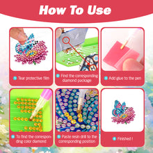 Load image into Gallery viewer, 4pc Flower Animal DIY Diamond Painting Car Air Vent Clip Air Freshener for Adult
