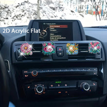 Load image into Gallery viewer, 4pc Flower Animal DIY Diamond Painting Car Air Vent Clip Air Freshener for Adult
