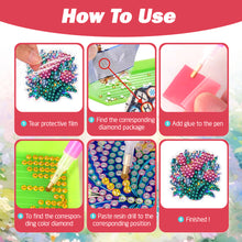 Load image into Gallery viewer, 4pc Flower Animal DIY Diamond Painting Car Air Vent Clip Air Freshener for Adult
