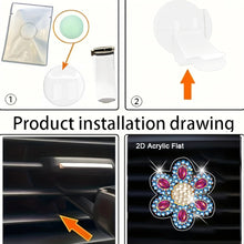 Load image into Gallery viewer, 4pc Flower Animal DIY Diamond Painting Car Air Vent Clip Air Freshener for Adult
