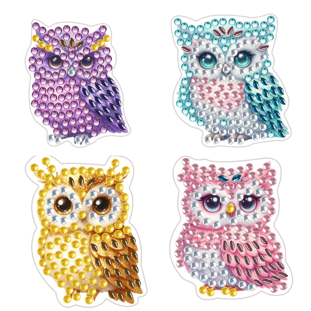 4pc Flower Animal DIY Diamond Painting Car Air Vent Clip Air Freshener for Adult