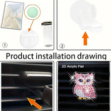 Load image into Gallery viewer, 4pc Flower Animal DIY Diamond Painting Car Air Vent Clip Air Freshener for Adult

