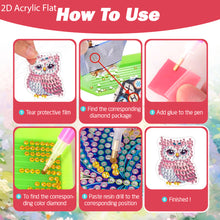 Load image into Gallery viewer, 4pc Flower Animal DIY Diamond Painting Car Air Vent Clip Air Freshener for Adult
