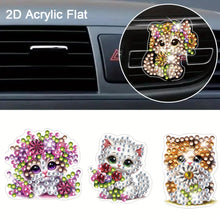 Load image into Gallery viewer, 4pc Flower Animal DIY Diamond Painting Car Air Vent Clip Air Freshener for Adult
