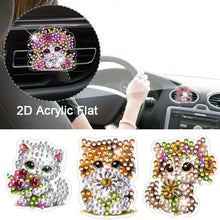 Load image into Gallery viewer, 4pc Flower Animal DIY Diamond Painting Car Air Vent Clip Air Freshener for Adult

