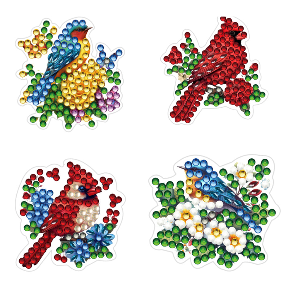 4pc Flower Animal DIY Diamond Painting Car Air Vent Clip Air Freshener for Adult