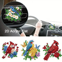 Load image into Gallery viewer, 4pc Flower Animal DIY Diamond Painting Car Air Vent Clip Air Freshener for Adult

