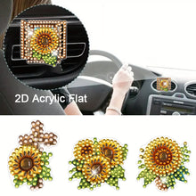 Load image into Gallery viewer, 4pc Flower Animal DIY Diamond Painting Car Air Vent Clip Air Freshener for Adult
