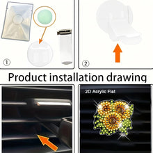 Load image into Gallery viewer, 4pc Flower Animal DIY Diamond Painting Car Air Vent Clip Air Freshener for Adult
