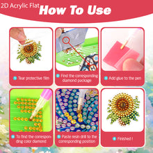 Load image into Gallery viewer, 4pc Flower Animal DIY Diamond Painting Car Air Vent Clip Air Freshener for Adult
