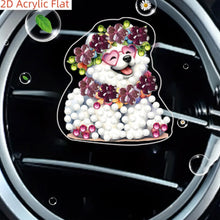 Load image into Gallery viewer, 4pc Flower Animal DIY Diamond Painting Car Air Vent Clip Air Freshener for Adult
