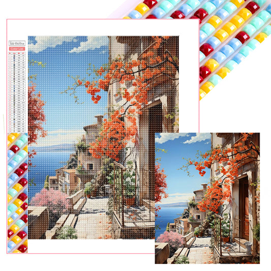 Diamond Painting - Full Square - Seaside House (40*40CM)
