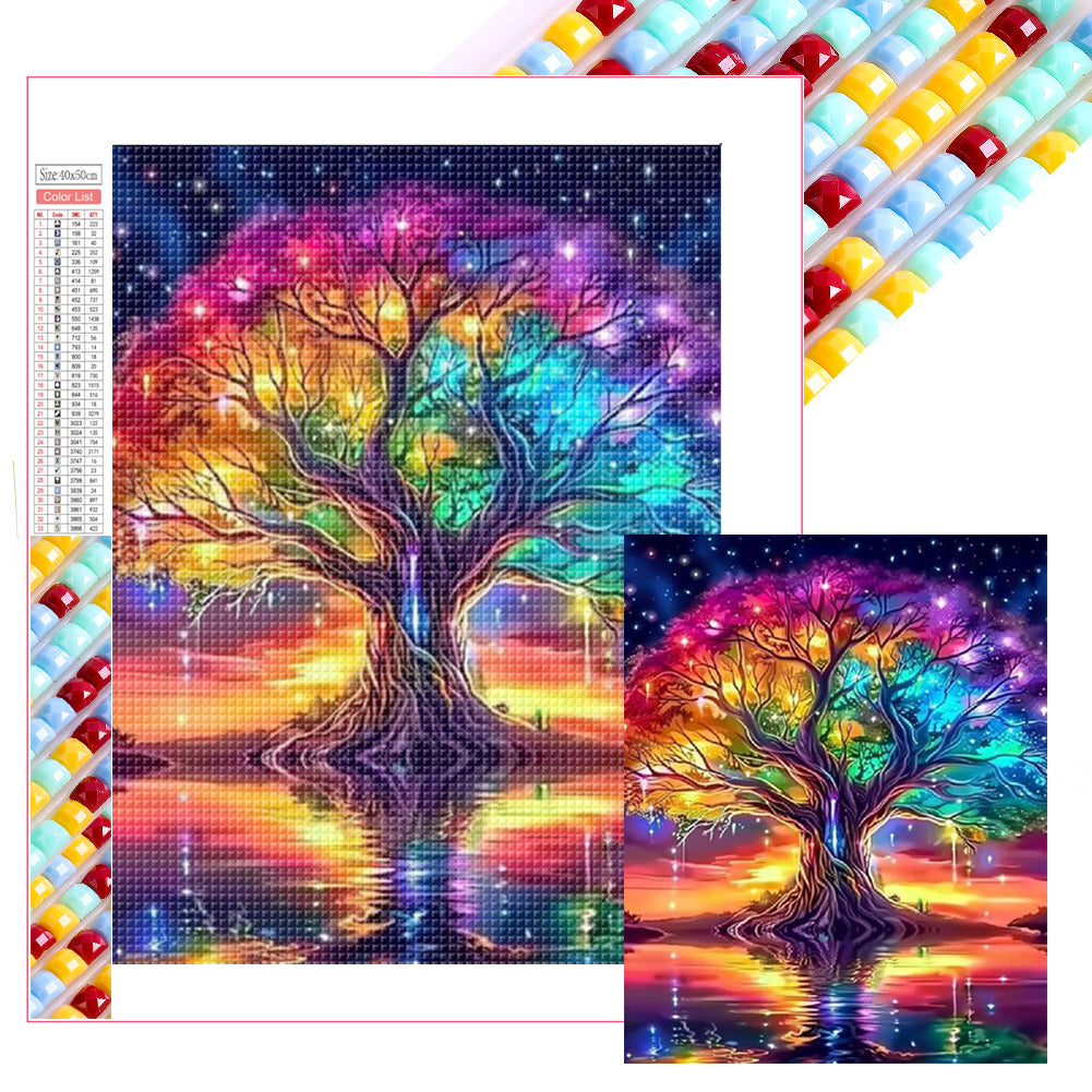 Diamond Painting - Full Square - Colorful Tree Of Life (40*40CM)