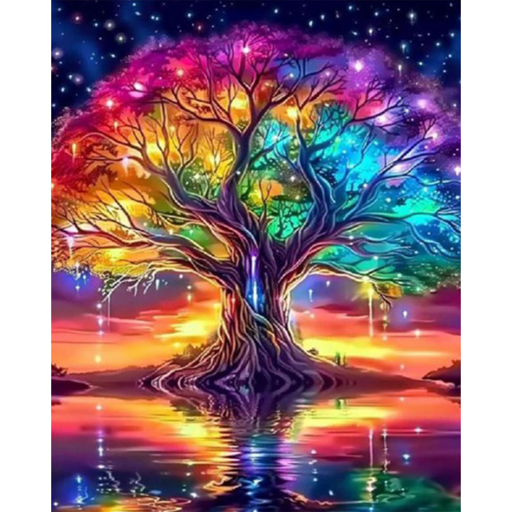 Diamond Painting - Full Square - Colorful Tree Of Life (40*40CM)