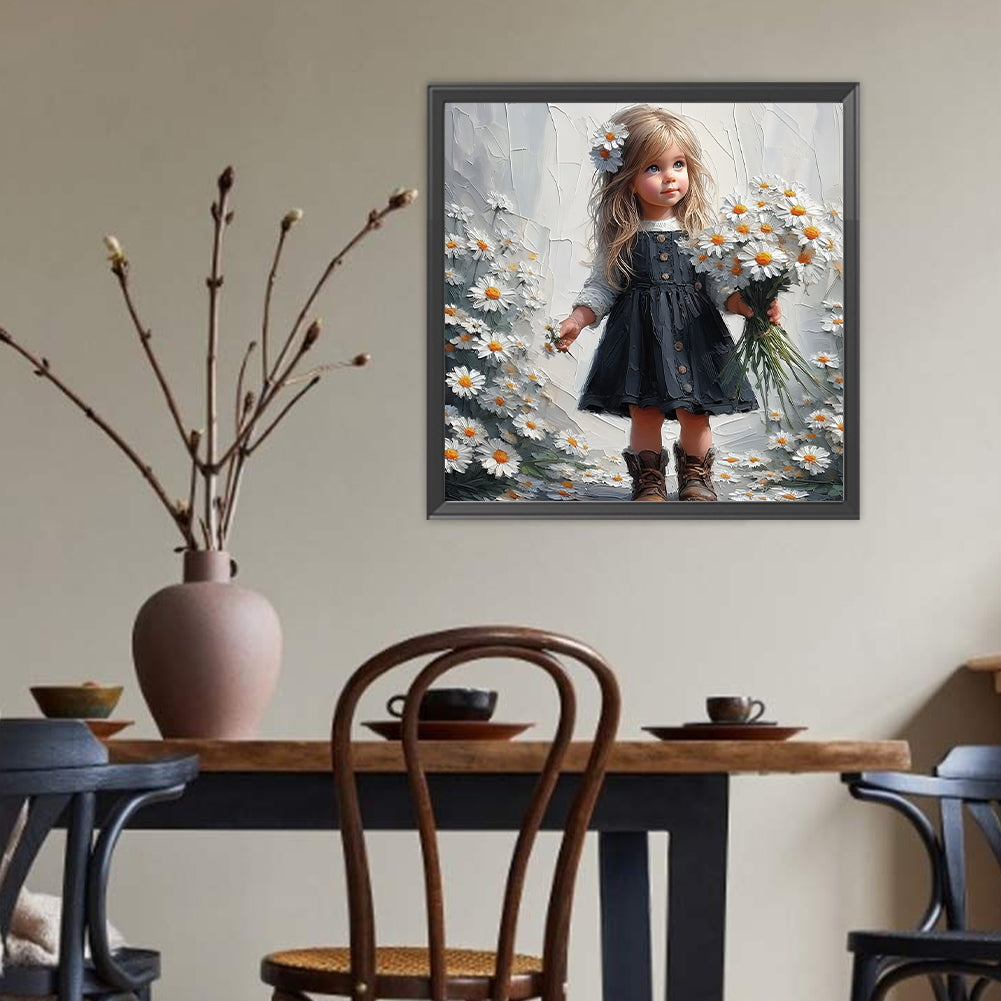 Diamond Painting - Full Round - Cute Girl (40*40CM)