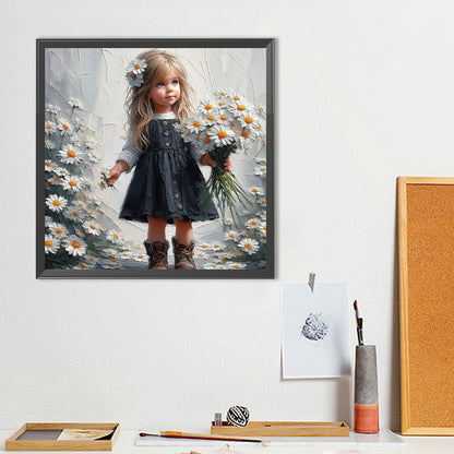 Diamond Painting - Full Round - Cute Girl (40*40CM)
