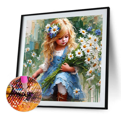 Diamond Painting - Full Round - Cute Girl (40*40CM)
