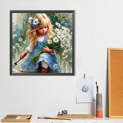 Diamond Painting - Full Round - Cute Girl (40*40CM)