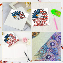 Load image into Gallery viewer, 6Pcs Independence Day Diamond Painting Greeting Cards DIY Diamond Drawing Card
