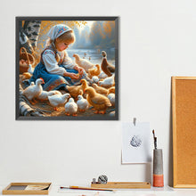 Load image into Gallery viewer, Diamond Painting - Full Round - Cute Girl (40*40CM)
