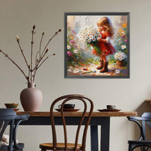 Load image into Gallery viewer, Diamond Painting - Full Round - Cute Girl (40*40CM)
