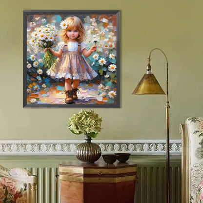 Diamond Painting - Full Round - Cute Girl (40*40CM)